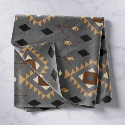 jejeloiu Boho Tapestry XLarge 70"x92" Aztec Wall Hanging Blanket Geometric Wall Art for Living Room Bedroom Decoration Bohemian - color: Black Brown, size: X-Large
