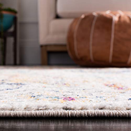 SAFAVIEH Madison Collection Accent Rug - 2'3" x 4', Cream & Multi, Boho Chic Distressed Design, Non-Shedding & Easy Care, Ideal for High Traffic Areas in Entryway, Living Room, Bedroom (MAD611B) - color: Cream/Multi, size: 2'3" x 4' (Rectangular)