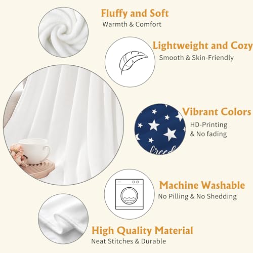 YeeJu Patriotic Throw Blanket for Baby Small 4th of July Memorial Day Fourth of July Blanket for Toddler Swaddle Soft Fleece Blanket White Blue Star Independence Day Veteran Day Blanket 30x40 - color: Flag-05, size: 30"x40"