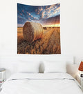 EMMTEEY Fall Tapestry Farmhouse Field Straw Nature Tapestry 50X60 Vertical Wall Art for Bedroom Living Room Fall Backdrop - color: Fall-1, size: 50"L x 60"W