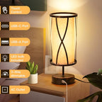 Distressed Table Lamps for Living Room, 3 Way Dimmable Touch Lamps, Small Bedside Lamps with LED Bulbs, USB Ports C+A, Nightstand Lamp for Kids Room, Bedroom, Office (1 Pack Iron) - size: 1 Pack Iron
