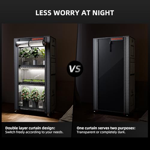 Spider Farmer 2026 Plant Stand with Grow Lights, 4-Tier Plant Shelf with 6Pcs 2ft Full Spectrum LED Lamp and Grow Tent, for Veg Seed Starting Plants Growth Greenhouse 28Lx14Dx59H (Update) - size: M-28x14x59in
