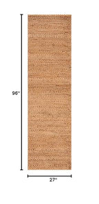 SAFAVIEH Natural Fiber Collection Runner Rug - 2'3" x 8', Gold, Handmade Jute, Braided Woven Design, Ideal for Living Room, Bedroom (NF212E) - color: Gold, size: 2'3" x 8' (Runner)