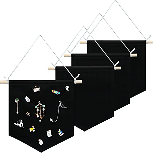 Boao 4 Pcs Boho Room Decor Hanging Decorations Pin Banner Wall Display Banners Elementary Wall Art Banner Welcome to Teacher Gift(Black,10.6×12.2inches,Classic) - color: Black, size: 10.6×12.2inches