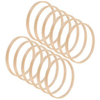 M METERXITY 12 Pack Wooden Bamboo Floral Hoop-5 Inch Craft Wooden Wreath Rings, Apply to DIY Wedding Wreath Decor/Macrame Dreamcatcher/Wall Hanging Crafts (Wooden) - size: 5 Inch