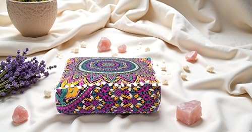 INDIAN CRAFT CASTLE Floor Pillows & Cushion Covers Decorative Hippie Mandala Pouf Pillow Covers Seating Meditation Cushion Cover Large Boho Ottoman Case Pillowcase Couch New Pink, 16" Square - color: New Pink, size: 16"D x 16"W x 5"H
