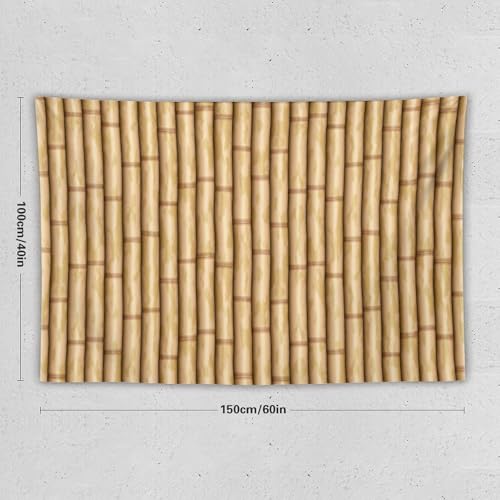 HZOHNAGO Bamboo Tapestry Retro Brown Bamboo Pattern Printed Wall Tapestry Painting Wall Hanging for Bedroom Living Room Dorm 60" W x 40" H - color: Bamboo-2, size: 60"L x 40"W