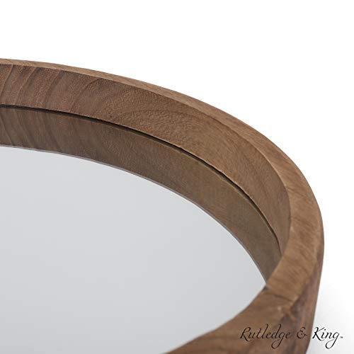 Rutledge & King Wall Mirror - Rustic Round Mirror - Decorative Circle Mirrors for Bathrooms, Living Rooms, and Bedrooms (1 Pack, Midwood - Large) - color: Midwood - Large