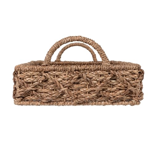 Creative Co-Op Bankuan Rope Diamond Weave Tray with Handles - size: 32" x 13" x 4"