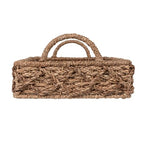 Creative Co-Op Bankuan Rope Diamond Weave Tray with Handles - size: 32" x 13" x 4"