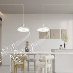 Plug in Pendant Light Hanging Light Fixture for Kitchen Island 18W Farmhouse Adjustable Pendant Lighting with Color Change for Kitchen, Bar, Sink, Dining Room, Bedroom, Living Room, Entryway. - color: White-12inch