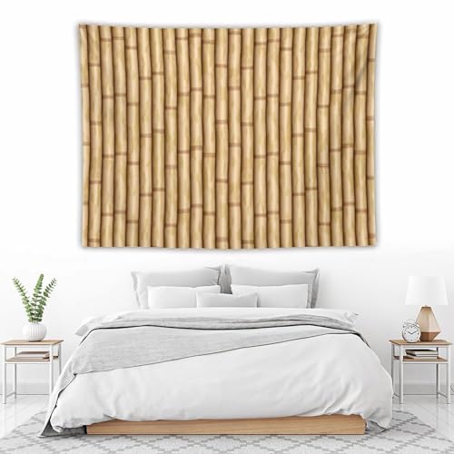 HZOHNAGO Bamboo Tapestry Retro Brown Bamboo Pattern Printed Wall Tapestry Painting Wall Hanging for Bedroom Living Room Dorm 80" W x 60" H - color: Bamboo-2, size: 80"L x 60"W