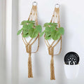 6inch Hanging Planters for Indoor Plants with Self-Watering Pots, Macrame Wall Plant Hanger | Small Macrame Plant Hanger with Pot, Hanging Wall Planter (2 Pack, 6-inch Pots) - size: Large