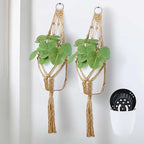 6inch Hanging Planters for Indoor Plants with Self-Watering Pots, Macrame Wall Plant Hanger | Small Macrame Plant Hanger with Pot, Hanging Wall Planter (2 Pack, 6-inch Pots) - size: Large