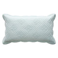 Calla Angel Sage Garden Luxury Pure Cotton Quilted Pillow Sham, King Pillow, 20x36, Light Aqua - color: Light Aqua, size: King