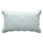 Calla Angel Sage Garden Luxury Pure Cotton Quilted Pillow Sham, King Pillow, 20x36, Light Aqua - color: Light Aqua, size: King