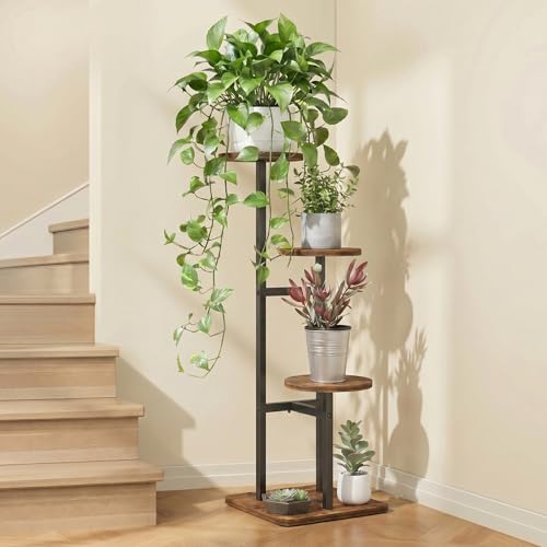 3 Tier Plant Stand Indoor, Multiple Plant Stands for Indoor Plants | Sturdy wood structure, space-saving corner design. Multi-layer rack holds multiple potted plants,ideal for living room
