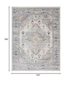 SAFAVIEH Oregon Collection Area Rug - 10' x 14', Beige & Grey, Oriental Distressed Design, Non-Shedding & Easy Care, Ideal for High Traffic Areas in Living Room, Bedroom (ORE898B) - size: 10' x 14' (Rectangular)