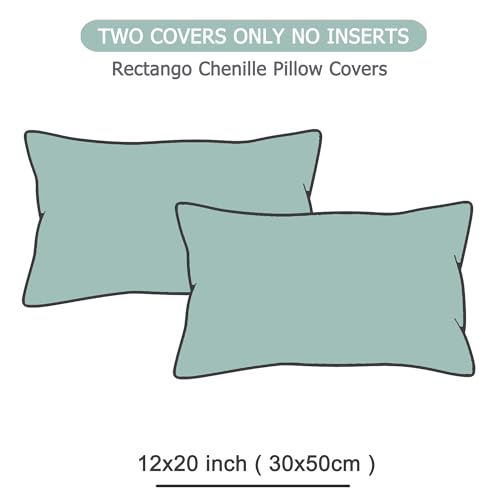 GAWAMAY Decorative Corduroy Lumbar Throw Pillow Covers 12x20 Inch Set of 2 for Living Room Couch Bed Sofa, Farmhouse Cushion Cover Soft Striped Neutral Pillow Cases Home Decor (30x50cm) Aqua Blue - color: Aqua Blue, size: 20" x 12" (Pack of 2)