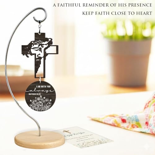 Christian Jesus Hanging Decor, Christian Gifts for Men, Women - Jesus Ornament Religious Gift - Faith-Based Inspirational Gift for Friends, Mom, Sister, Girl, Coworker - Christian Decorations - color: 05 - Jesus Cross