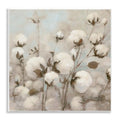 Stupell Industries 'Neutral Cotton Flower Painting', Wall Plaque Art, 12 x 12 Inches, Easy to Hang and Sturdy, Made in USA, by Julia Purinton - size: 12"L x 12"W, style: Wall Plaque (0.5"D)