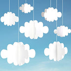 Ayfjovs 10 PCS 3D Cloud Decorations - White Hanging Clouds for Ceiling, Party Decorations, Ornaments, Wedding, Nursery, Children Room, Baby Baptism Party - style: 3D Style-10pcs