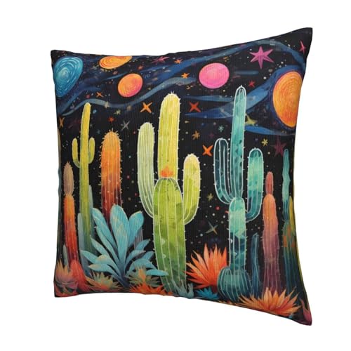 Cactus Pillow Cases 18x18 Set of 2 Tropical Plants Cactus Pillowcase Desert Green Succulent Prickly Pear Outdoor Decorative Throw Cushion Cases for Bedroom Living Room - color: Cactus, size: 18" x 18" (Pack of 1)