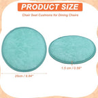 uxcell Round Stool Cushion, 10 x 10 Inch Round Seat Pads with Elastic Straps, Anti-Slip Soft Round Pad Chair Seat Cushions for Dining Chairs Kitchen Bar High Stool, Light Blue - color: Light Blue, size: 10 x 10 Inch