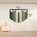 Tie-Dye Macrame Wall Hanging Large Dip Dye Yarn Tapestry Home Boho Wall Decor Ombre Art Headboard Bedroom Living Room Apartment Birthday Gift Xmas,Green with Beige - color: Green With Beige