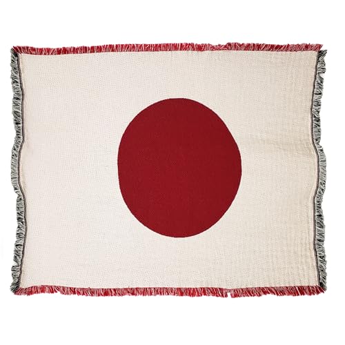 Pure Country Weavers Japan Flag Blanket - Gift Tapestry Throw Woven from Cotton - Made in The USA (69x48) - color: Japan Flag