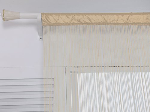 HSYLYM Spaghetti String Curtains for Doorways Privacy Door Frame Tassel Hippy Wall Kitchen Hallway Boho Fringe Curtain Hanging Door Room Dividers Decor 1 Panel（39×110in/100×280cm,Beige） - color: Beige, size: 39"W x 110"L (Pack of 1)