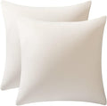 Throw Pillow Covers 20x20 Cream: Pack of 2 Cozy Soft Velvet Square Modern Luxury Decorative Throw Pillow Cases for Sofa Couch Living Room Bed Home Decor