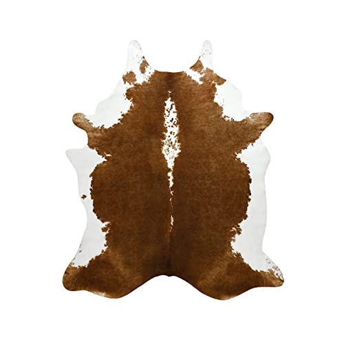BENRON Small Cowhide Rug, Faux Cow Hide Rugs for Entryway Kitchen Hallyway Western Home Decor, Non Slip Cute Rug with Irregular Animal Skins and Hides, Khaki Brown, 2.9 x 3.9ft - color: Caramel, size: 2'11" x 3'11" (Irregular)