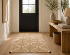 Hand Woven Jute Rug 3'x5' Area Rug - Rectangular Handcrafted Premium Geometric Design, Indoor Reversible Natural Fiber Rugs - Rustic Farmhouse Carpet for Living Room, Hallway, Bedroom - Natural - size: 3' x 5' (﻿Rectangular)