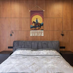 QMNBTES West Cowboy Wall Tapestry with Tassels Long Tapestry Wall Hanging Vertical Custom Tapestries Aesthetic Hanging Tapestries Boho Wall Art Decoration for Bedroom Living Room Dorm 19.6x10 Inch