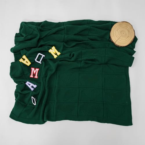 Baby Knit Cotton Blanket Green Heart Pattern Soft Breathable Throw for Crib Or Stroller Nursery Gift Baby Shower Birthday Christmas Size 30x30 - color: Green, size: 30"x30"