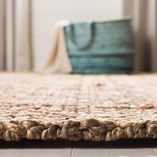 SAFAVIEH Area Rug 2x3 - Natural Fiber Collection - Natural & Grey, Handmade Jute, Farmhouse Style, Chunky Textured Thick Pile (NF447M) - color: Natural/Grey, size: 2' x 3' (Rectangular)