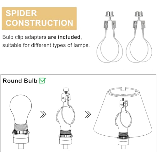 Small Pleated Lamp Shades Set of 2, White Empire Lamp Shades, 5.5" Top x 10" Bottom x 6.6" High, Small Lamp Shades for Table Lamps, Bedside Lamps, Wall Sconces, Spider, Bulb Clip Adapters Included - color: Pleated White