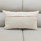 14x20 Multicolor Tufted Polka Dot Pillow Cover, Cream Cotton Boho Cushion Case