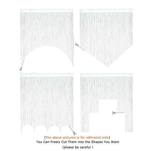 YaoYue Beaded Curtain Door String Curtains for Doorway Tassels Beads Hanging Fringe Hippie Room Divider Window Hallway Entrance Wall Closet Bedroom Privacy Decor (39×79in/100×200cm, White) - color: White, size: 39"W x 79"L (Pack of 1)