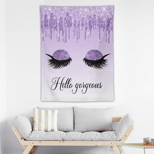 Eyelashes Tapestry Wall Hanging Tapestries Wall Backdrop Room Poster Art Aesthetic Decor for Home Office Bedroom Living Room Dorm 30"x40" - color: Eyelashes-2, size: 40"L x 30"W
