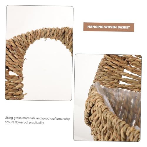 Woven Hanging Planter Basket for Indoor Outdoor Plants Boho Wall Basket Decor Large Woven Flower Pot for Garden Balcony Courtyard Stylish Home Greenery Display