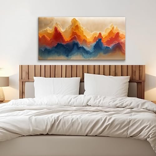 Canvas Wall Art Decor Artwork Modern Paintings Abstract Wall Decor Maximalist Colorful Abstract Art Prints Picture For Bedroom Kitchen Office Aesthetic Wall Decoration Artwork Ready To Hang 20" × 40" - color: ZXJ9D, size: 40"L x 20"W
