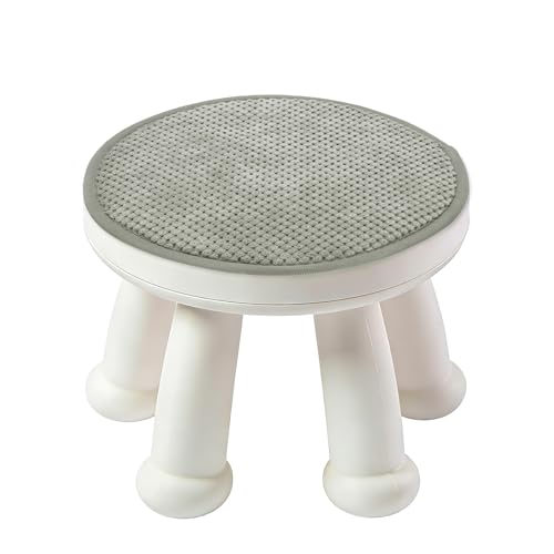 uxcell Round Stool Cushion, 10 x 10 Inch Round Seat Pads with Elastic Straps, Anti-Slip Soft Round Pad Chair Seat Cushions for Dining Chairs Kitchen Bar High Stool, Light Gray - color: Light Gray, size: 10 x 10 Inch