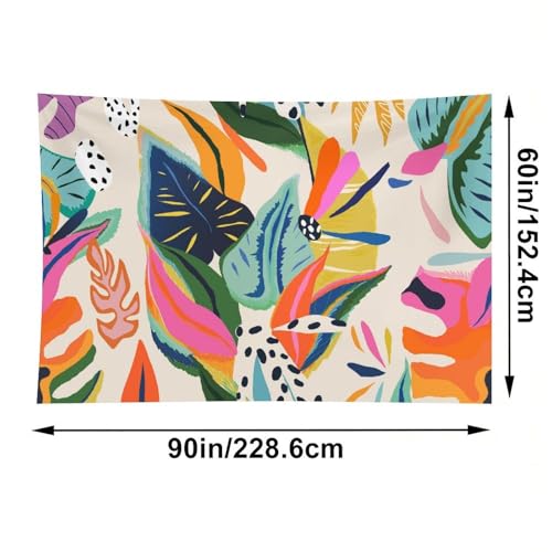 Kurtect Colorful Flower Tapestry,Abstract Bright Floral Blossom Botanical Abstract Print Tapestries for Party Beach Picnic Blankets Tablecloths Living Room Wall Deocr, 40x60 in - color: style-11, size: 60"L x 40"W