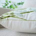 vctops Farmhouse Pampas Grass Cotton Tufted Throw Pillow Cover Boho Embroidery Pillowcase Soft Square Cushion Case for Sofa Couch Bed Chair (Light Green,18"x18") - color: Light Green