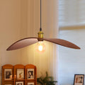 23.6" Wood Pendant Lights, Mid-Century Modern Natural Black Walnut Wood Pendant Light Fixture Hanging Lamp for Kitchen Island, Bedroom, Dining Room, Living Room, Nursery, Entryway, Foyer - size: 23.6" W x 8.3" H