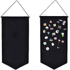 2pcs Cotton Canvas Wall-Mounted Brooch,Wall Hanging Jewelry Display Storage Set for Pin and Brooch Collections(A) - color: A