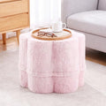 Tiita Floral Pouf Ottoman, Foot Stools Ottoman with Foam Chunk Filling, Puff Foot Rest for Couch, Living Room, Kids Room, Pink - color: Flower Pink