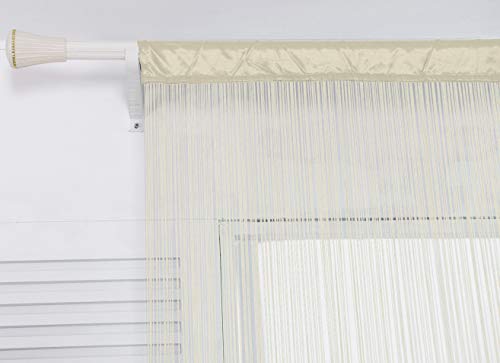 HSYLYM Spaghetti String Curtains for Doorways Privacy Door Frame Tassel Hippy Wall Kitchen Hallway Boho Fringe Curtain Hanging Door Room Dividers Decor 1 Panel（39×79in/100×200cm,Champagne） - color: Champagne, size: 39"W x 79"L (Pack of 1)